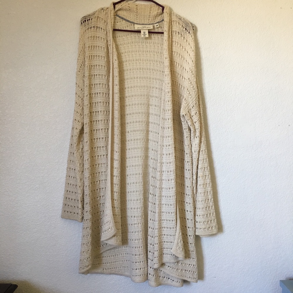 Cream Long Sleeve Kit Cardigan Medium